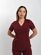 Conjunto Clínico Cargo Premium Antifluido Mujer – Burdeo - Miniatura 5