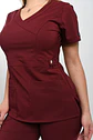 Conjunto Clínico Cargo Premium Antifluido Mujer – Burdeo - Miniatura 9