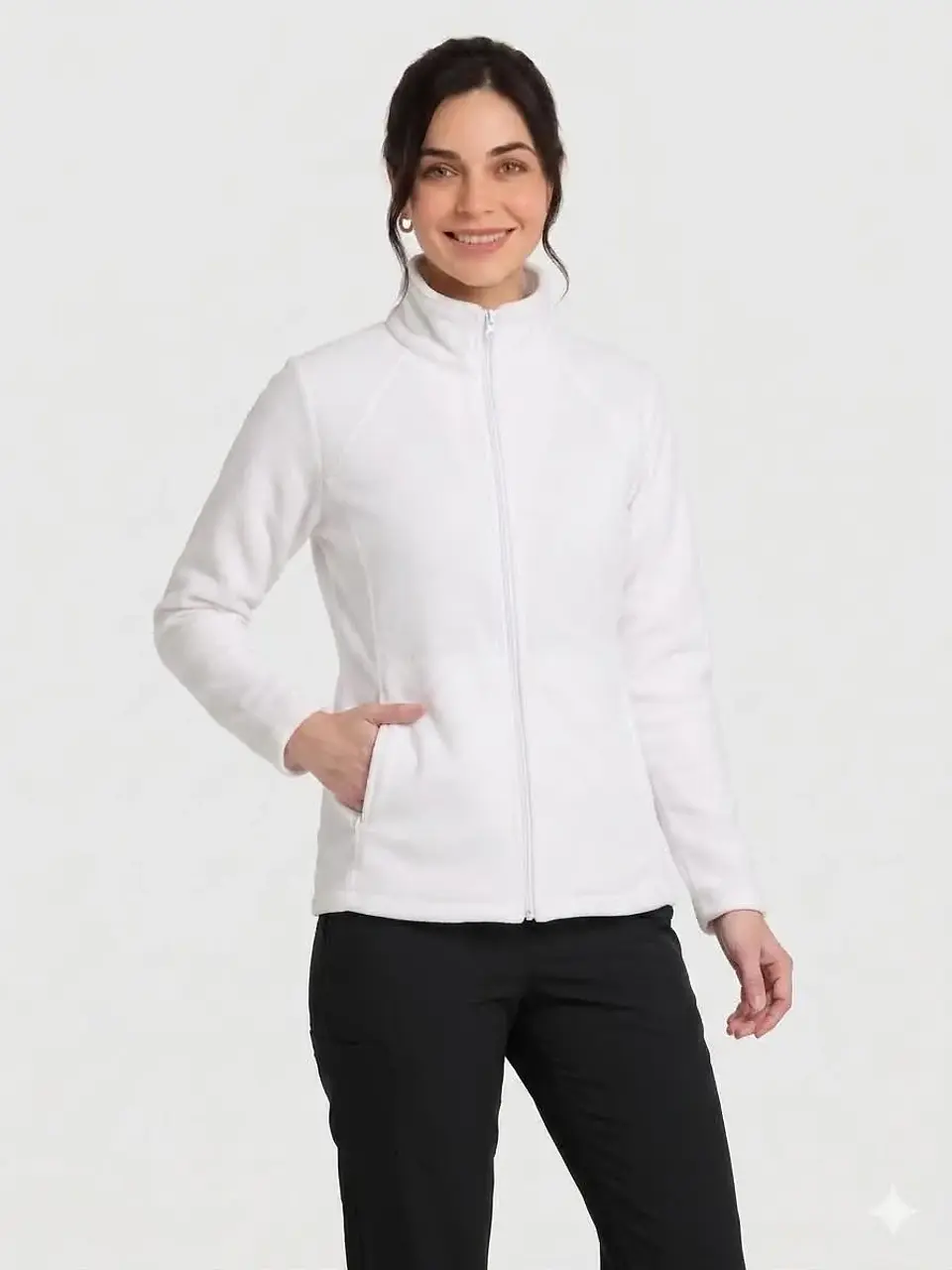 Chaquetilla de Micropolar Clínico Premium Mujer – Blanco 1