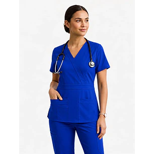 Blusa Clínica Azul Rey – Modelo Venus 
