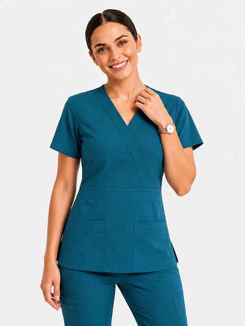 Blusa Clínica Verde Petroleo – Modelo Venus 