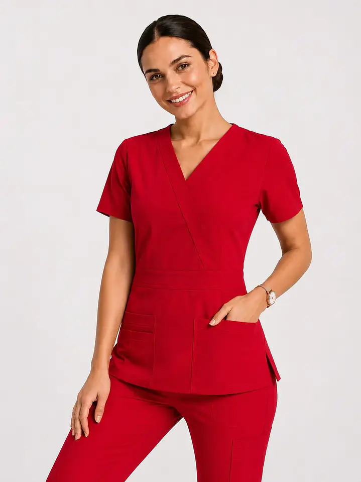 Blusa Clínica Rojo – Modelo Venus 3