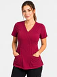 Blusa Modelo Venus Burdeo - Tela Elasticada Antifluido - Miniatura 2