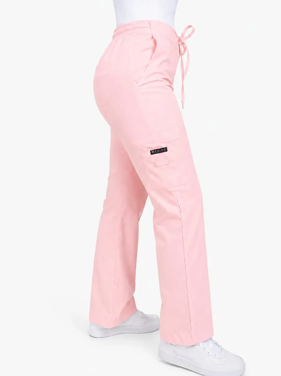 Pantalon Modelo Cargo Elasticado Antifluido Damasco - Uniformes clínicos Égida Chile