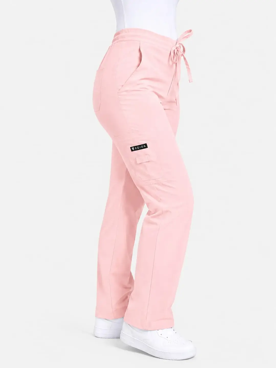 Pantalon Modelo Cargo Elasticado Antifluido Damasco - Uniformes clínicos Égida Chile