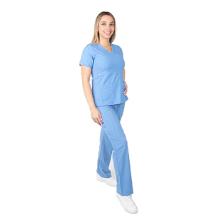 Conjunto Modelo Cargo Elasticado Antifluido Celeste Jacinto Paquete Vela