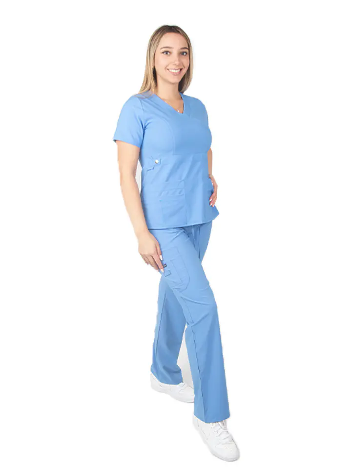Conjunto Modelo Cargo Elasticado Antifluido Celeste Jacinto Paquete Vela 1