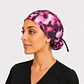 Gorro Quirúrgico con Botones para Mascarilla - Animal Print Fucsia - Miniatura 1