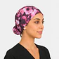 Gorro Quirúrgico con Botones para Mascarilla - Animal Print Fucsia - Miniatura 2