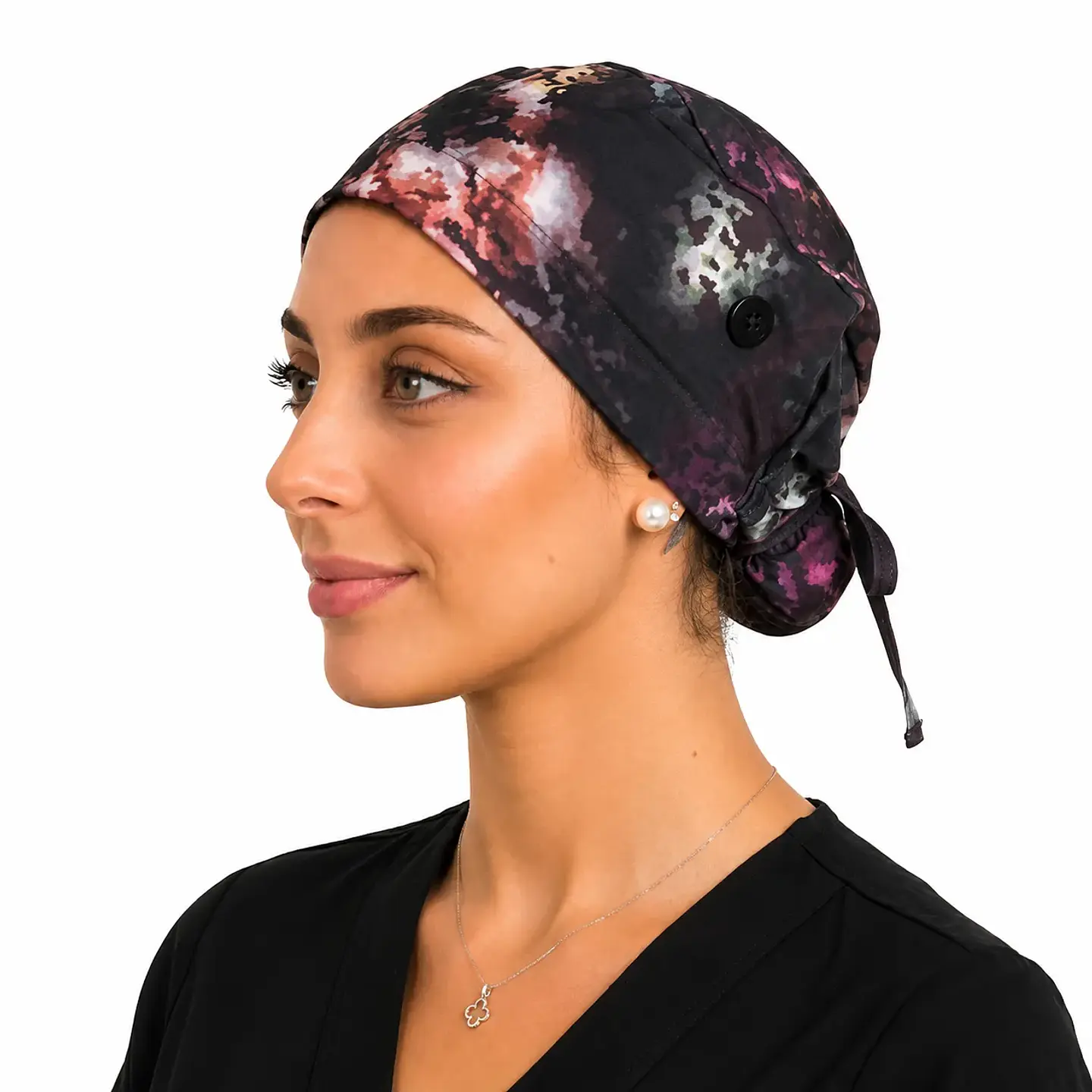 Gorro Clínico con Botones para Mascarilla - Camuflaje Pixelado Colores 1