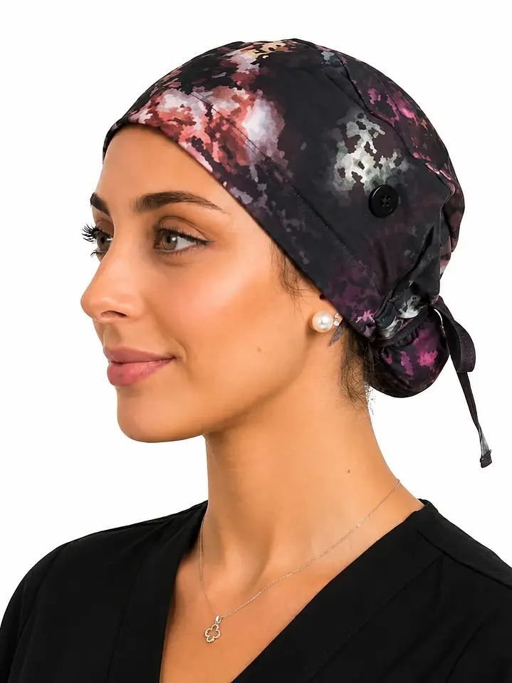 Gorro Clínico con Botones para Mascarilla - Camuflaje Pixelado Colores 1