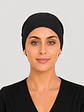 Gorro Clínico con Botones para Mascarilla - Negro Liso Premium - Miniatura 2