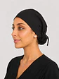 Gorro Clínico con Botones para Mascarilla - Negro Liso Premium - Miniatura 1