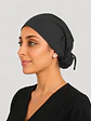 Gorro Clínico con Botones para Mascarilla - Gris Marengo Liso - Miniatura 1
