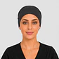 Gorro Clínico con Botones para Mascarilla - Gris Marengo Liso - Miniatura 3