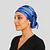 Gorro Clínico con Botones para Mascarilla - Azul Líneas Abstractas