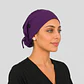 Gorro Clínico Morado con Botón – Antifluido y Ajustable - Miniatura 3