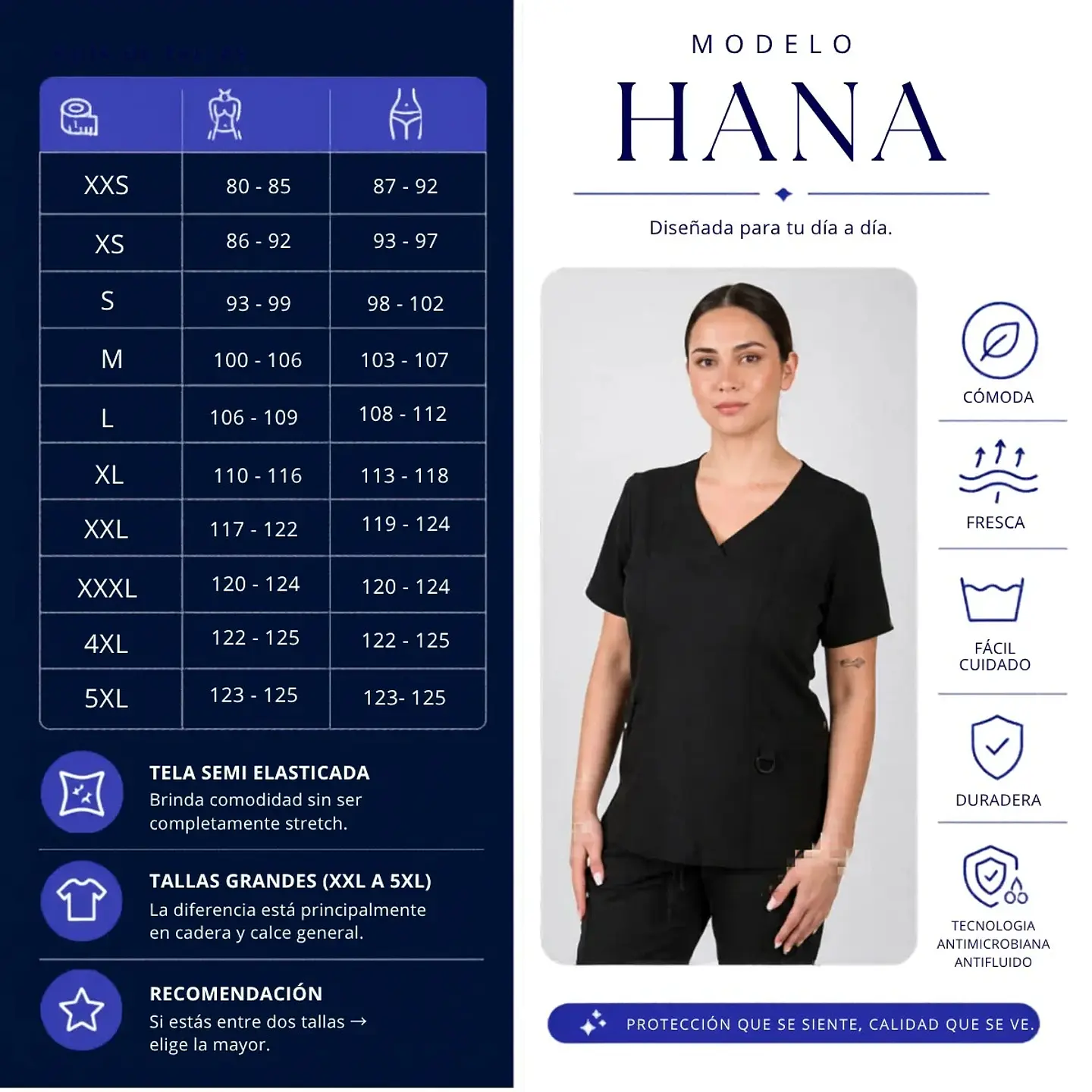 Conjunto Clínico Hana Celeste Ceil Blue para Mujer | Blusa Hana + Pantalón Hana Recto – Línea Aesthetic 5