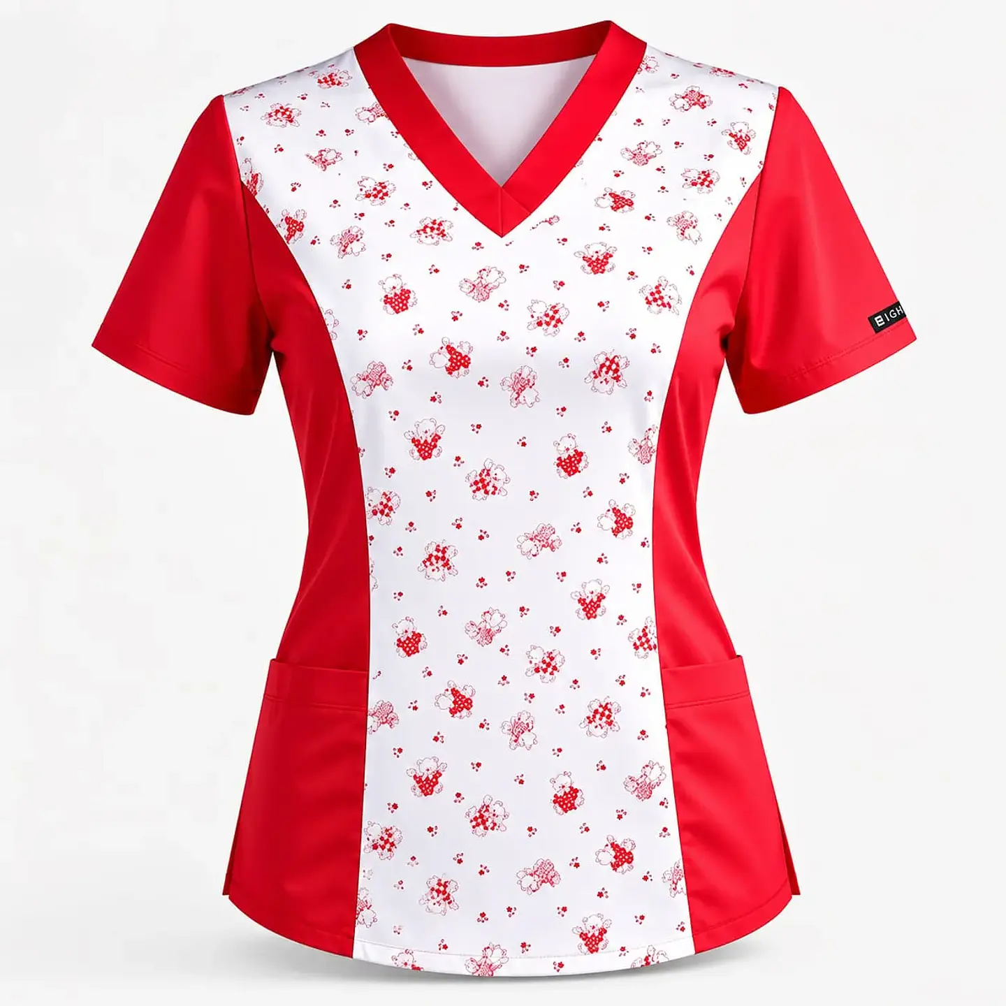 Blusa Roja Estampado Ositos Pediatria 2