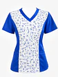Blusa Azul Rey Estampado Florcitas - Miniatura 2