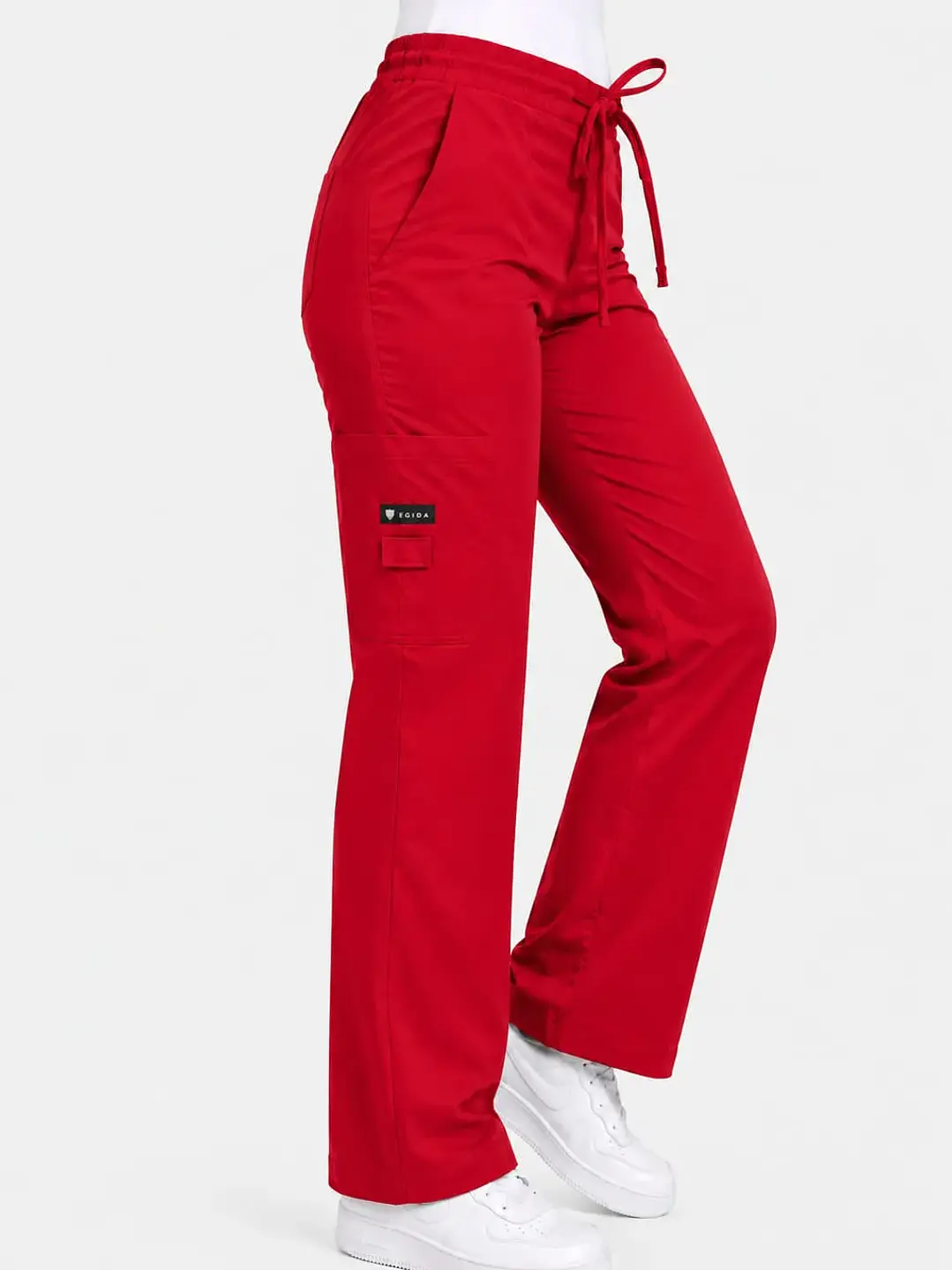 Pantalón Clínico Cargo Rojo con Bolsillos - Fabricación Nacional - Uniformes clínicos Égida Chile