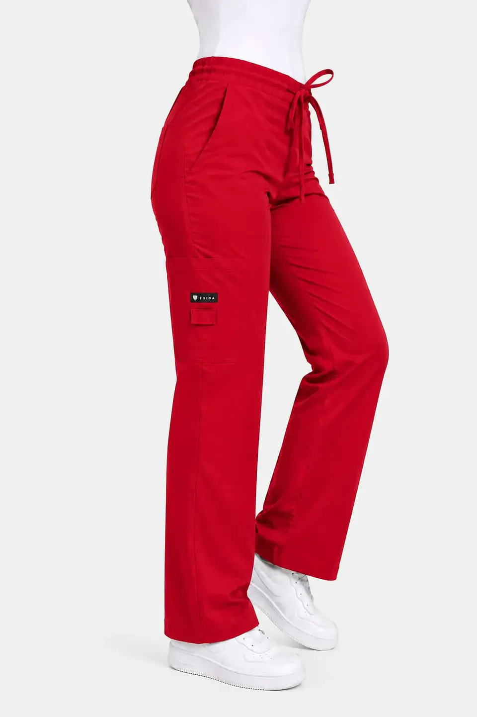 Pantalón Clínico Cargo Rojo con Bolsillos - Fabricación Nacional 2