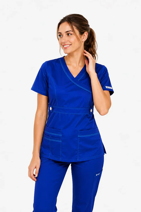 Blusa Clinica Azul Rey Hilo Calipso