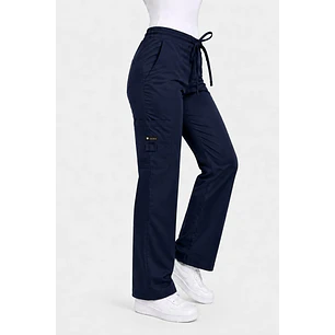 Pantalon Modelo Cargo Elasticado Antifluido Azul Marino