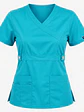 Blusa Clínica Modelo Cargo Turquesa Poplin - Miniatura 2