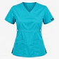 Blusa Clínica Modelo Cargo Turquesa Poplin - Miniatura 2