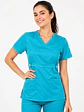 Blusa Clínica Modelo Cargo Turquesa Poplin - Miniatura 1