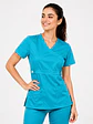 Blusa Clínica Modelo Cargo Turquesa Poplin - Miniatura 3