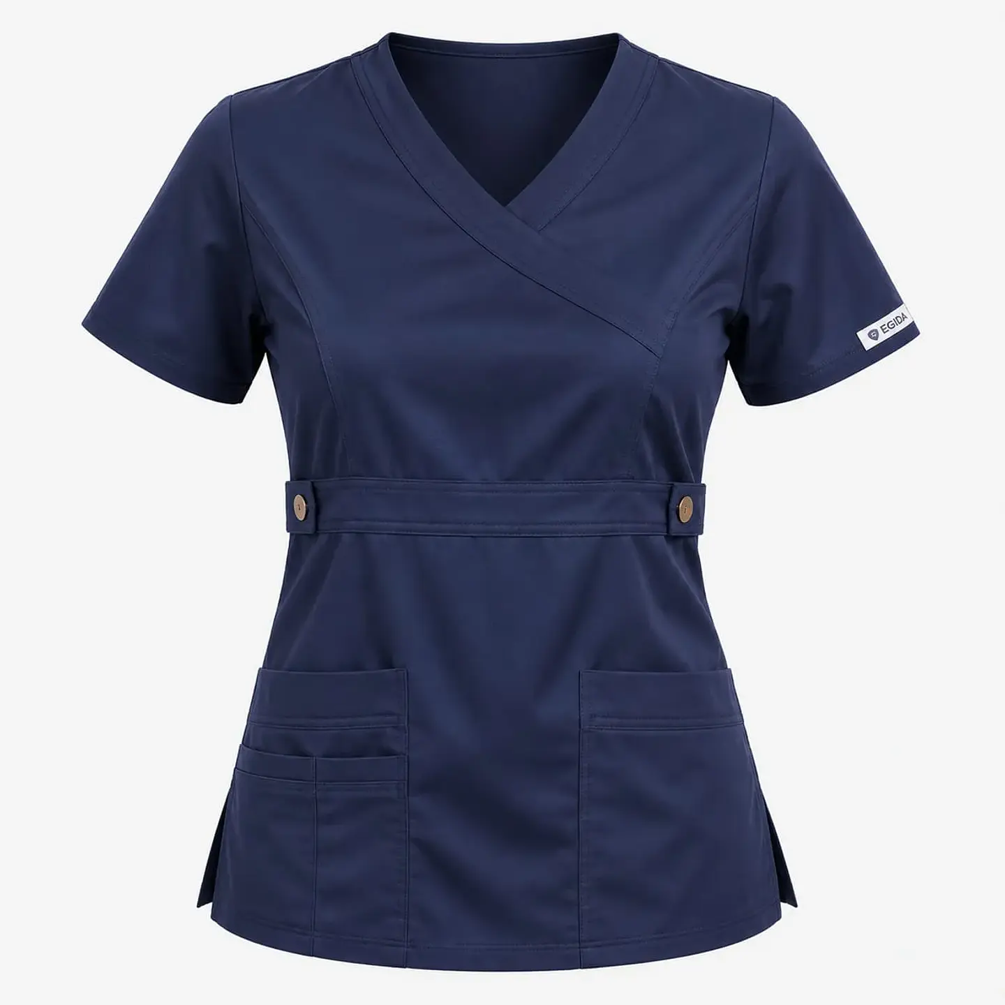 Blusa Clínica Modelo Cargo Azul Marino Poplin  2