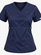 Blusa Clínica Modelo Cargo Azul Marino Poplin  - Miniatura 2