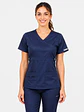 Blusa Clínica Modelo Cargo Azul Marino Poplin  - Miniatura 3