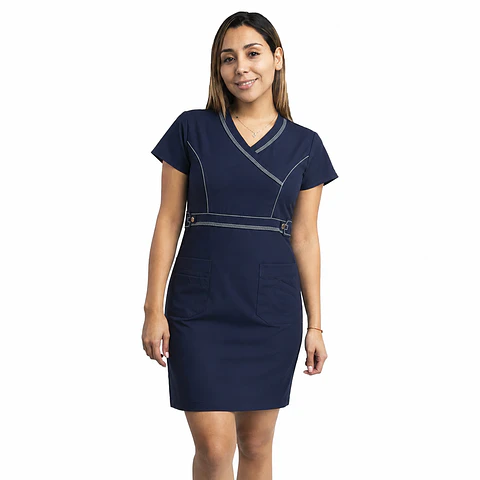 Vestido Azul Marino modelo cargo