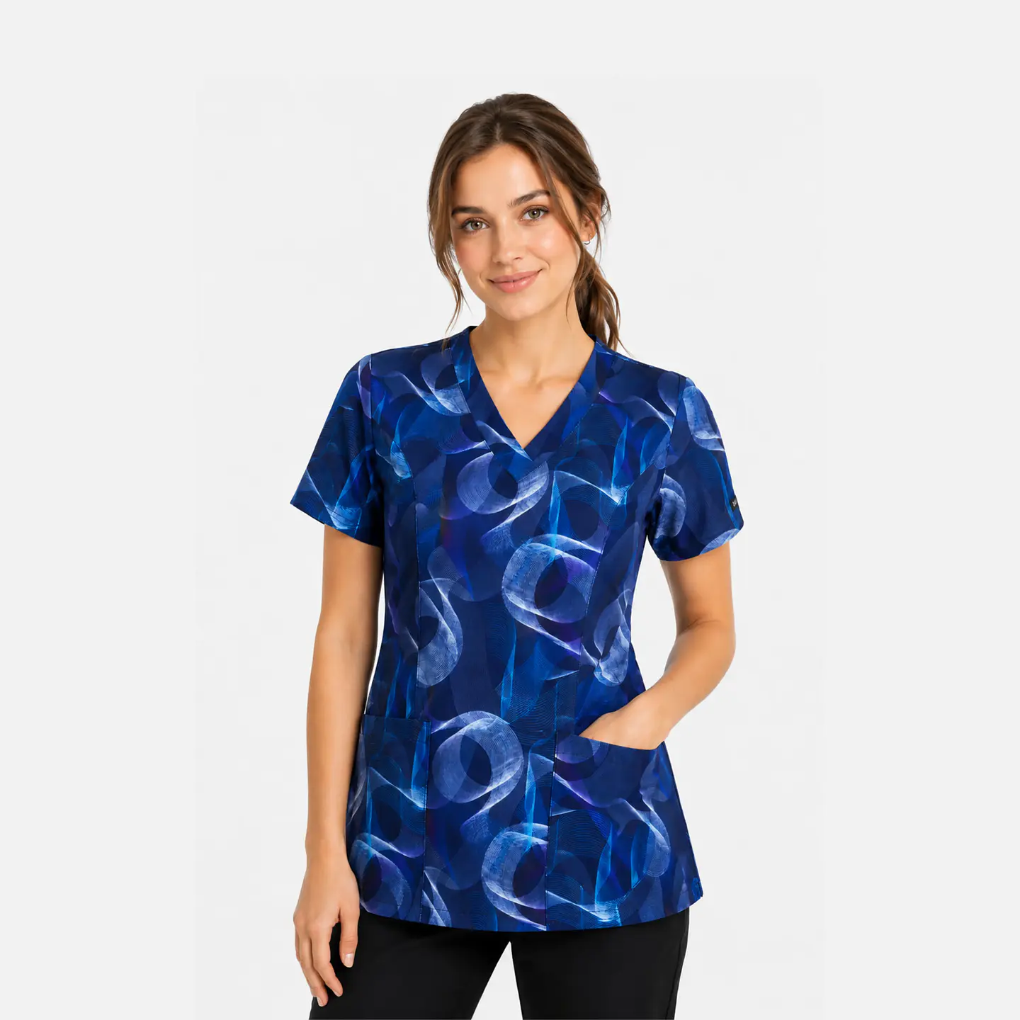 Blusa clínica  Estampada Aura Azul  2