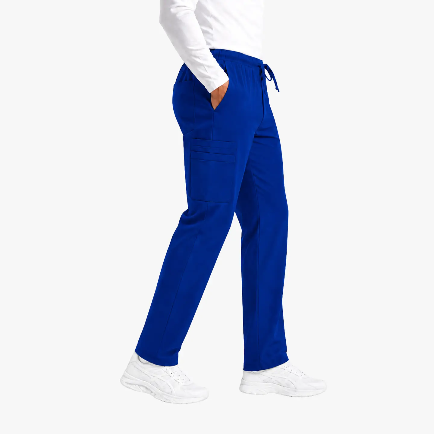 Pantalón Clínico Cargo Azul Rey Hombre Antifluido 2
