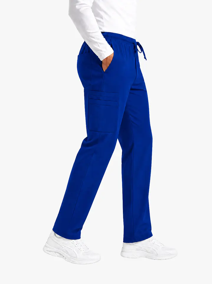 Pantalón Clínico Cargo Azul Rey Hombre Antifluido 2