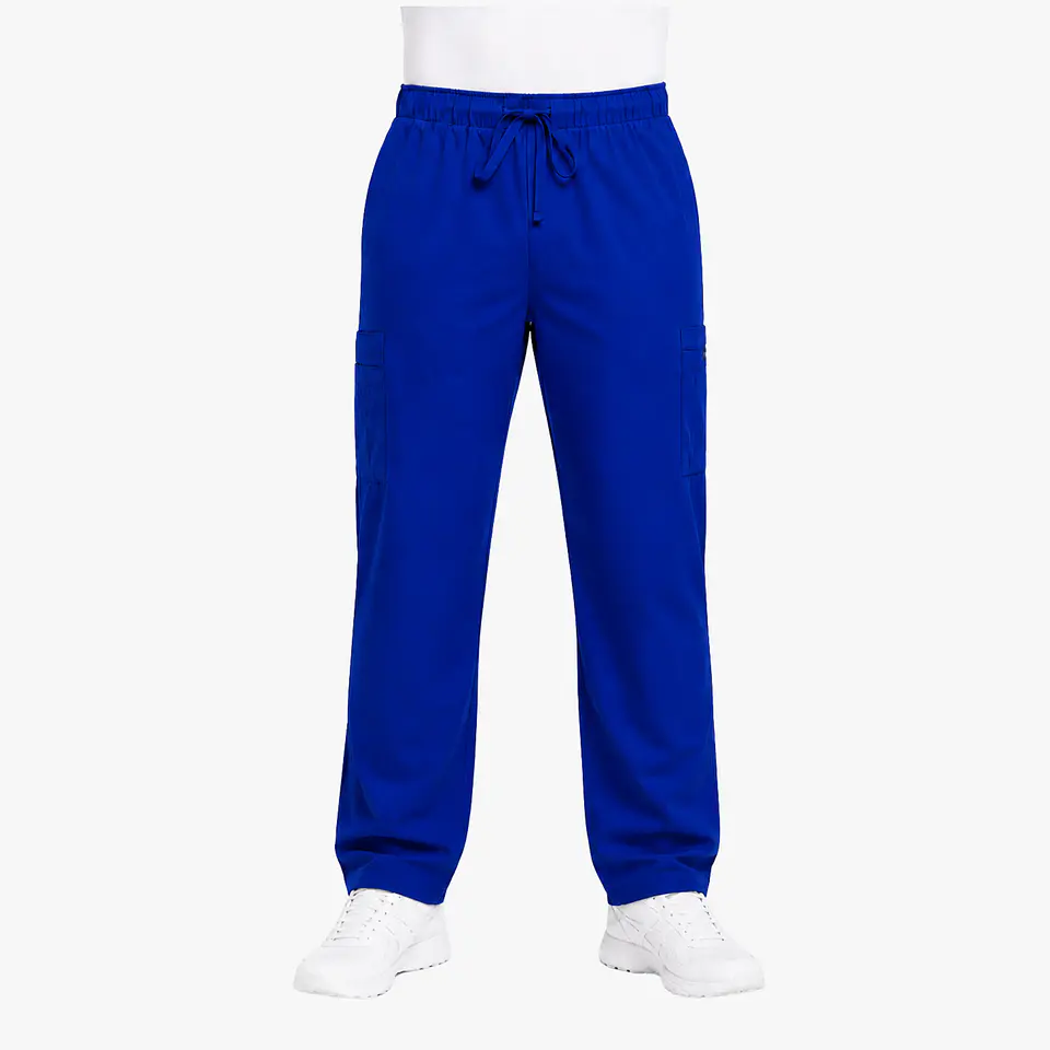 Pantalón Clínico Cargo Azul Rey Hombre Antifluido 3