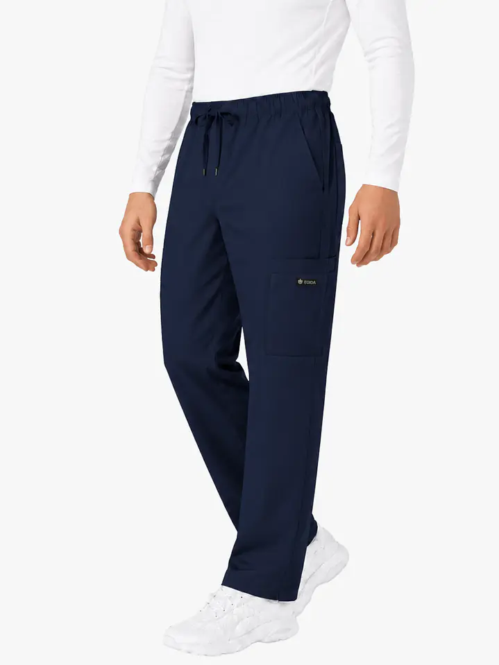 Pantalón Clínico Cargo Azul Rey Hombre Antifluido 1