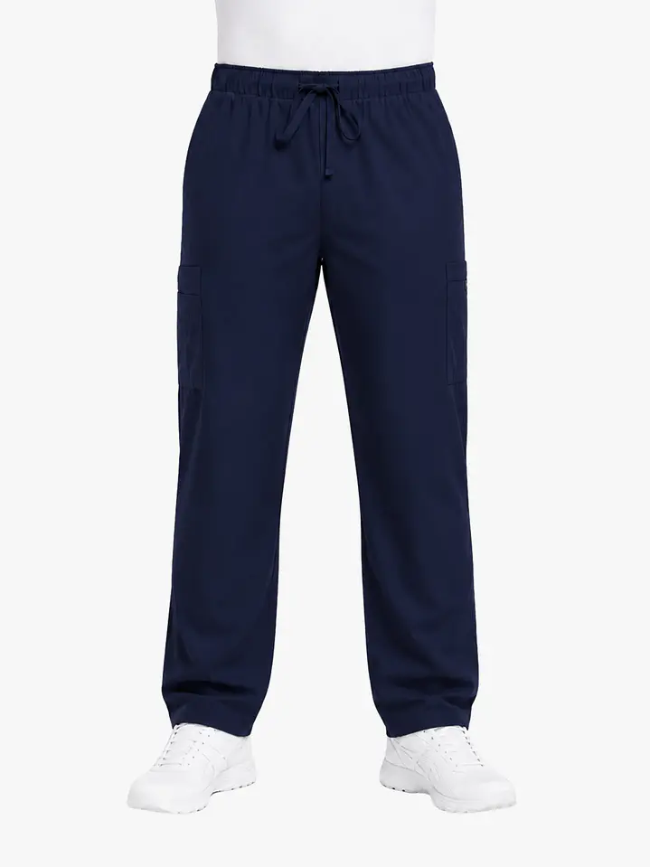 Pantalón Clínico Cargo Azul Rey Hombre Antifluido 4