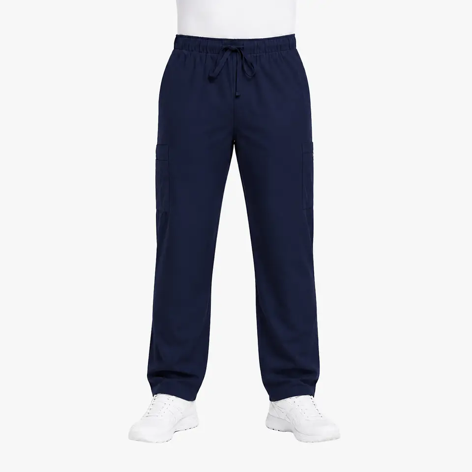 Pantalón Clínico Cargo Azul Rey Hombre Antifluido 4