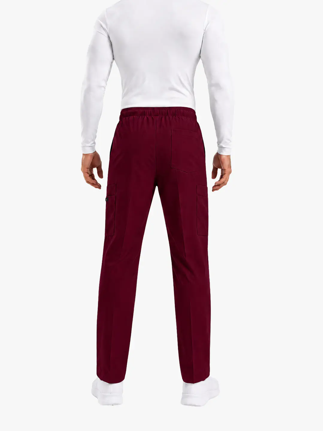 Pantalón Clínico Cargo Burdeo Hombre Antifluido - Uniformes clínicos Égida Chile