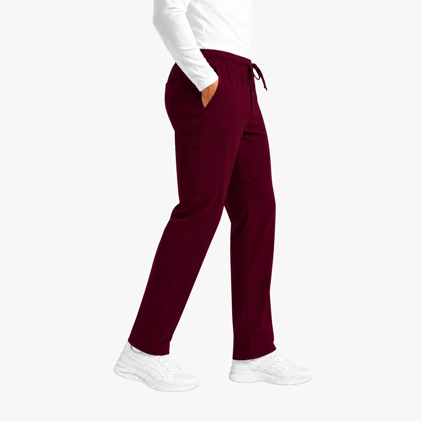 Pantalón Clínico Cargo Burdeo Hombre Antifluido 2