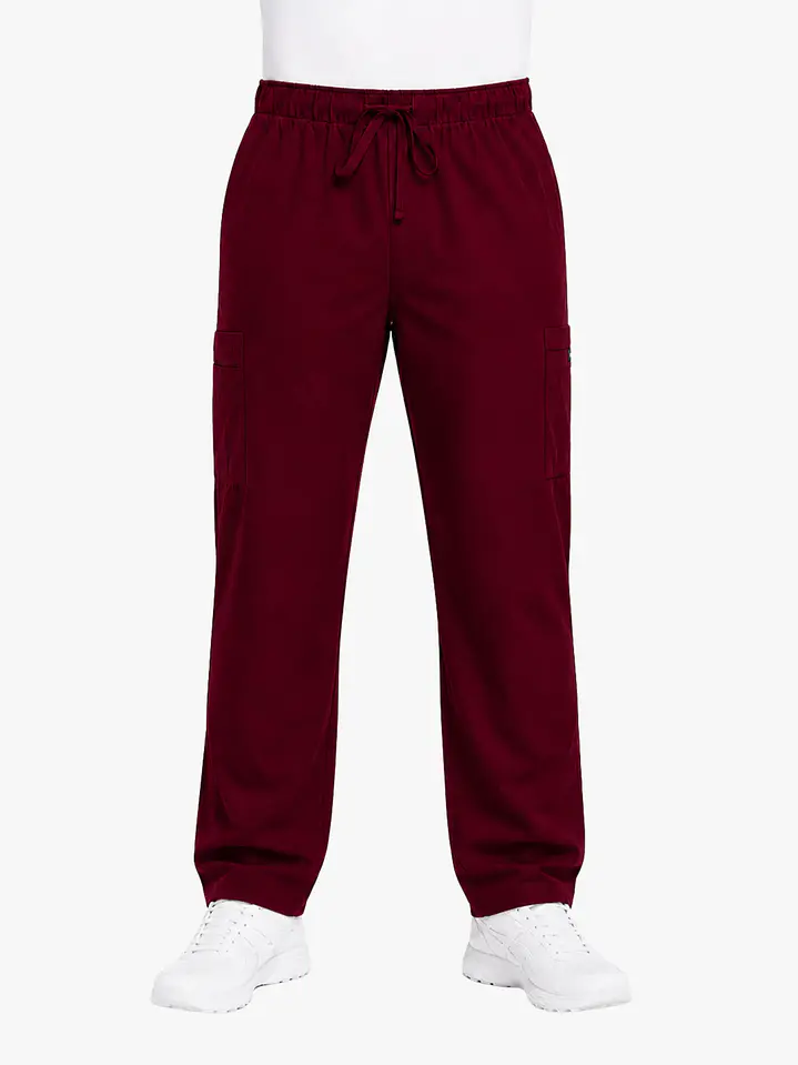 Pantalón Clínico Cargo Burdeo Hombre Antifluido 3