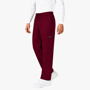 Pantalón Clínico Cargo Burdeo Hombre Antifluido