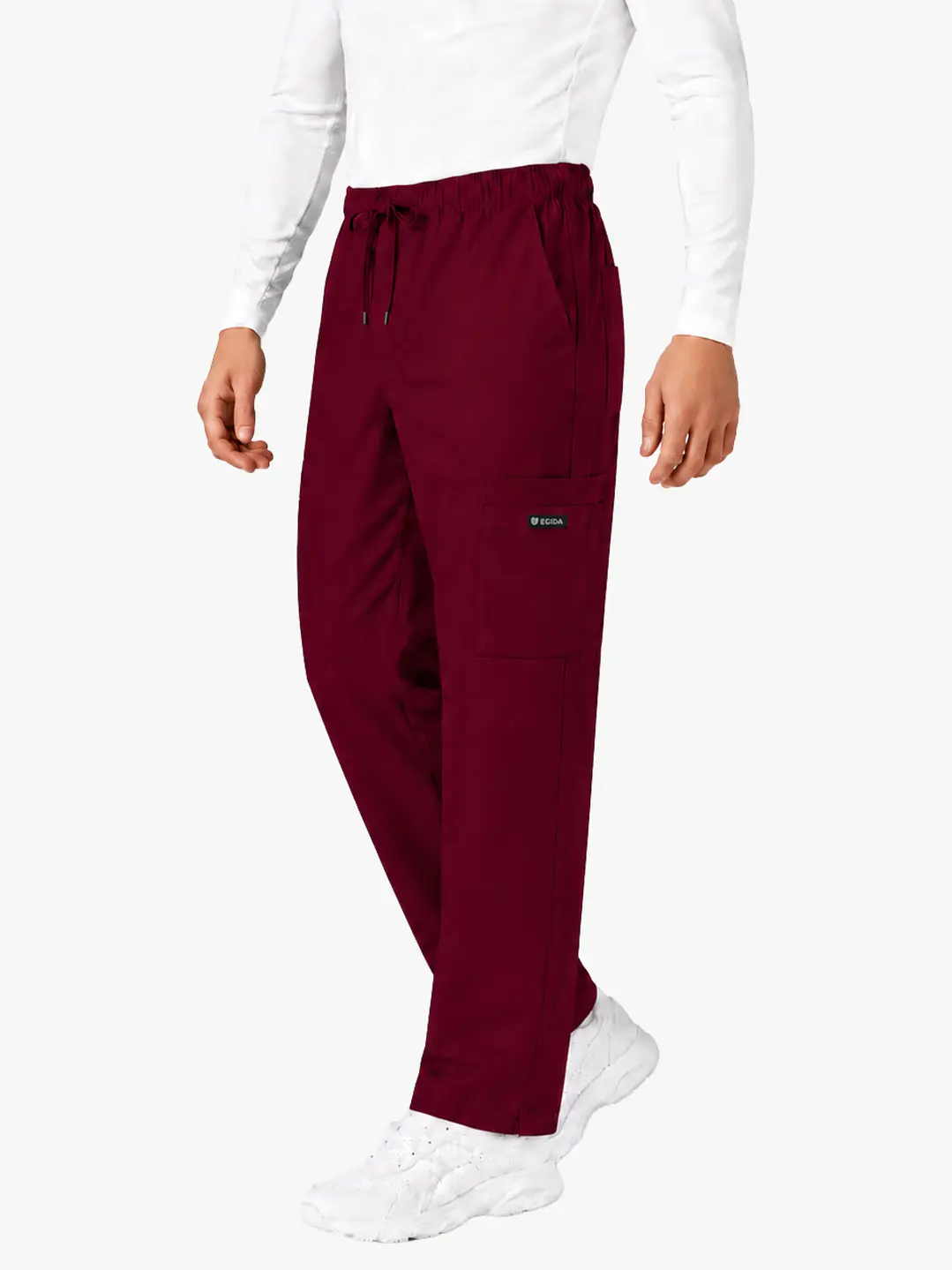 Pantalón Clínico Cargo Burdeo Hombre Antifluido - Uniformes clínicos Égida Chile