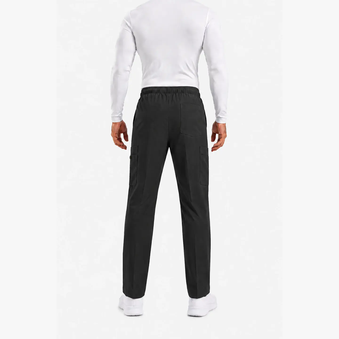Pantalón Clínico Cargo Gris Hombre Antifluido 4