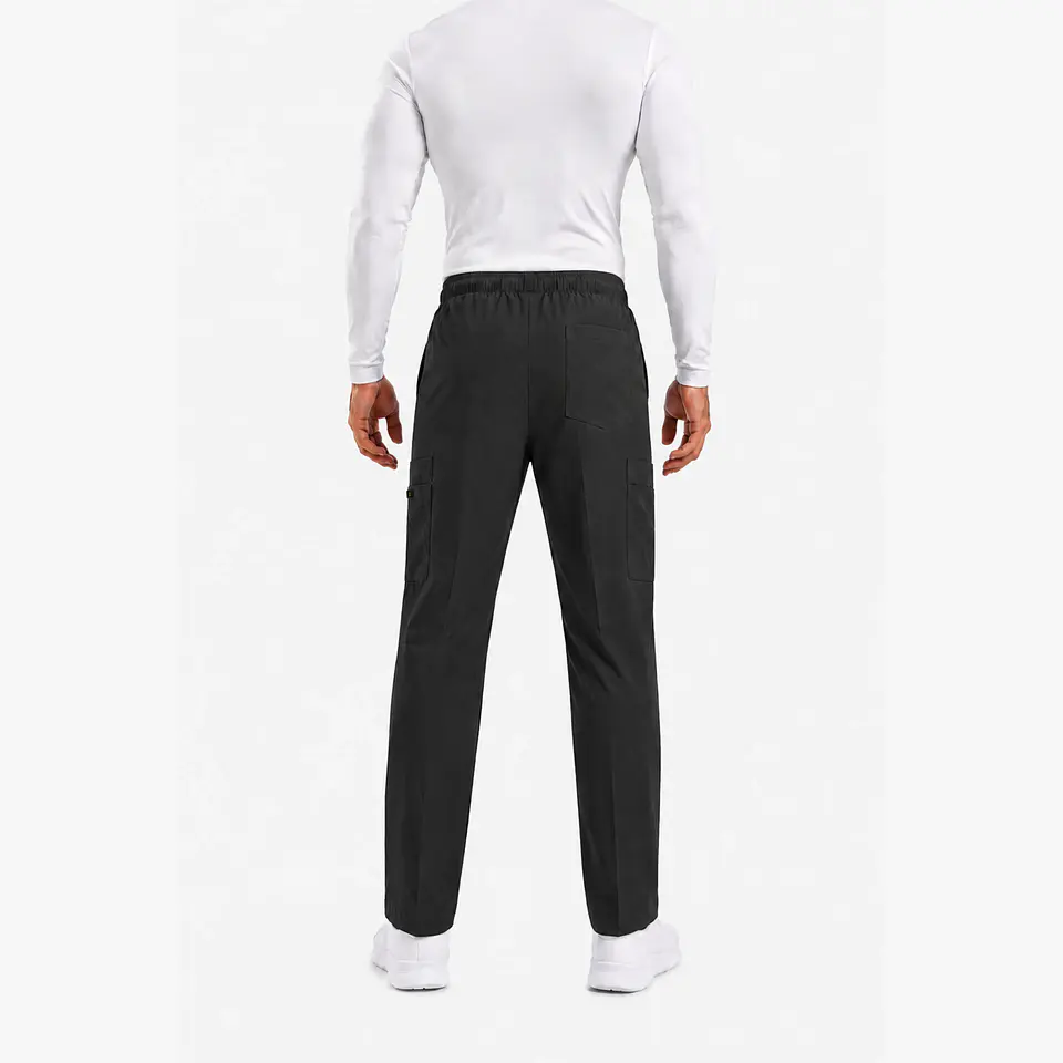 Pantalón Clínico Cargo Gris Hombre Antifluido 4